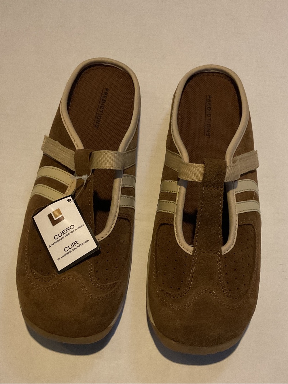 comfort plus by Predictions Brown and Cream Kids Moccasin Sneakers
